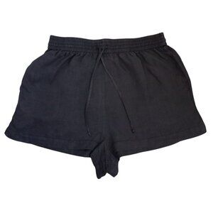 ZARA Black Women’s Elastic Waist Shorts with Drawstring – Size M
